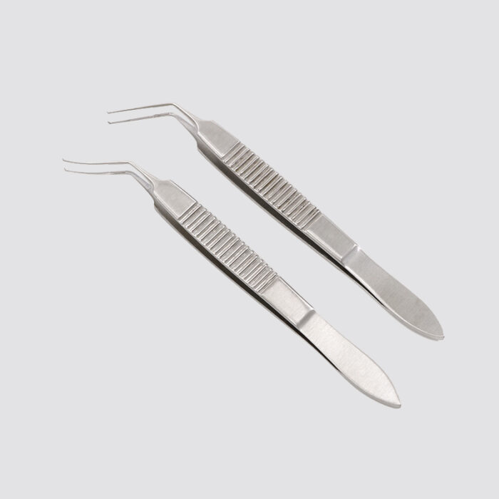 Stainless Utrata Capsulorhexis Forceps with Horizontal Textured and Flat Handle (1)