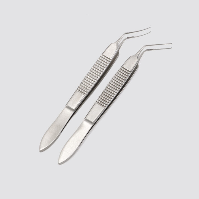 Stainless Utrata Capsulorhexis Forceps with Horizontal Textured and Flat Handle (5)