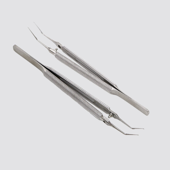 Stainless Utrata Capsulorhexis Forceps with round handle (2)